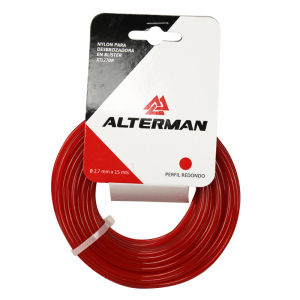 Nylon Alterman Blí­ster Redondo, Rojo, 2,7 Mm X 15 Metros, Xtt27D.